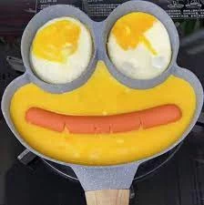 مقلية بيض وبانكيك من الجرانيت، 16 سم - رمادي